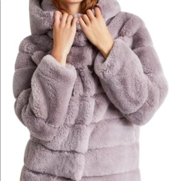 BCBG Felicia Faux Fur Hooded Coat - Picture 5 of 7